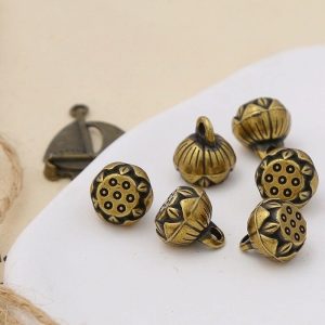 Vintage brass shank button for clothing