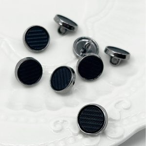 Pedestal metal shank buttons in gunmetal and gold, domed metal buttons on a raised pedestal shank
