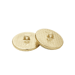 Cream vintage flocked buttons, round flocked-fabric buttons with a gold-tone rim