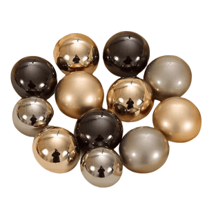 Gunmetal and gold half-ball dome buttons with a polished metal finish and shank back, decorative buttons for coats and DIY sewing