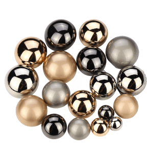 Mushroom dome buttons in gold, silver and gunmetal tones with a smooth half-ball shape and shank back, metal buttons for coats and knitwear